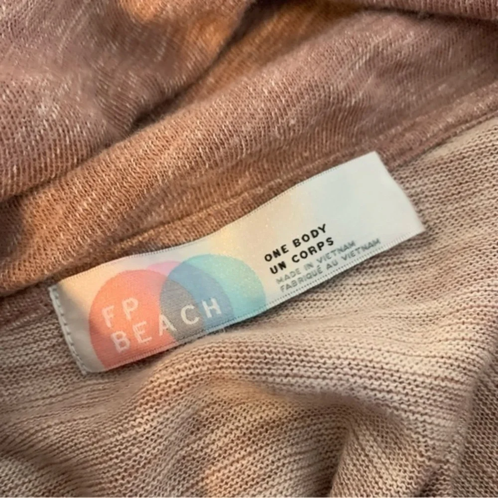 Free People Beach Pink Cocoon Cowl Neck Pullover Two Body Sweater - Picture 4 of 10